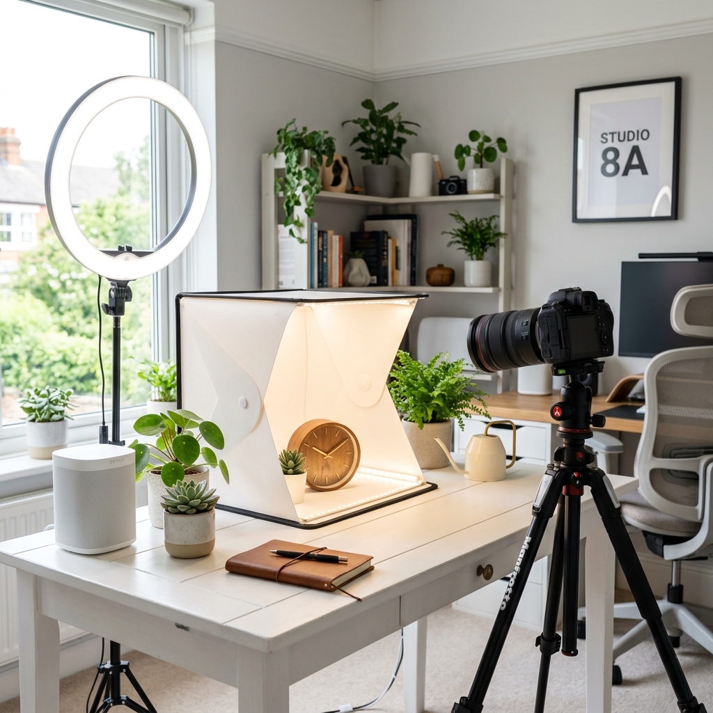 Shami Store modern product photography studio setup